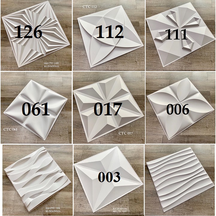 Tấm ốp tường PVC IN HOA 3D