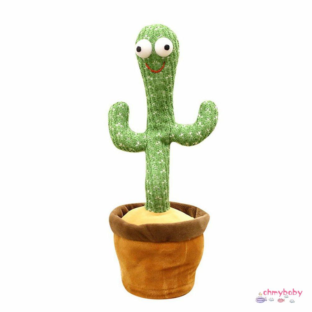 【OMB】 Adorable Talking Toy Dance Cactus Doll Glow Wriggle Dancing Cactus Toy