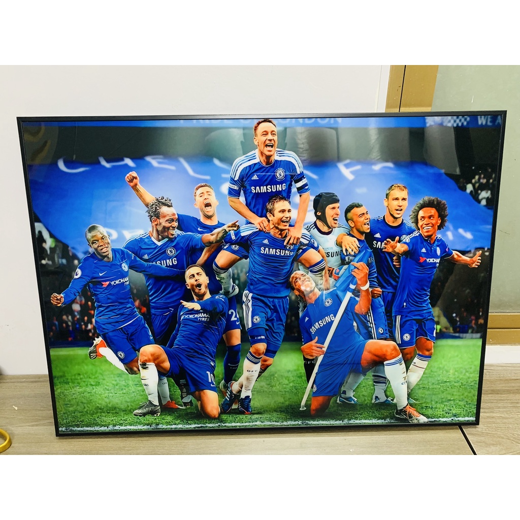 Tranh treo tường clb Chelsea, bề mặt mica tráng gương cao cấp