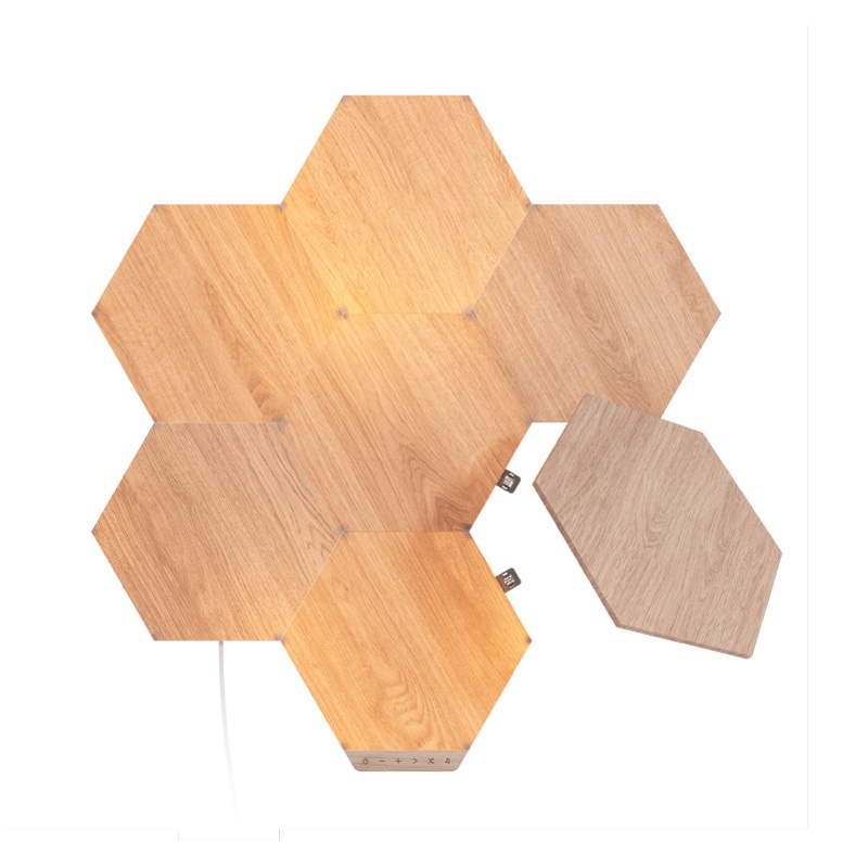 Đèn thông minh Nanoleaf Elements  - Thiết kế vân gỗ sáng trọng, tùy chỉnh ánh sáng thông minh