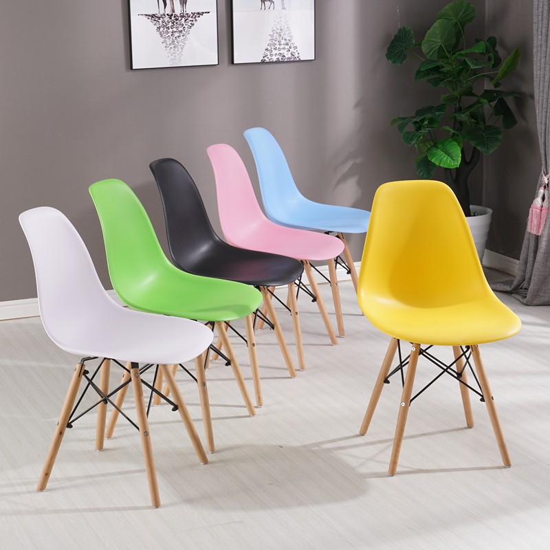 Ghế nhựa chân gỗ Emres phong cách hiện đại, đủ màu