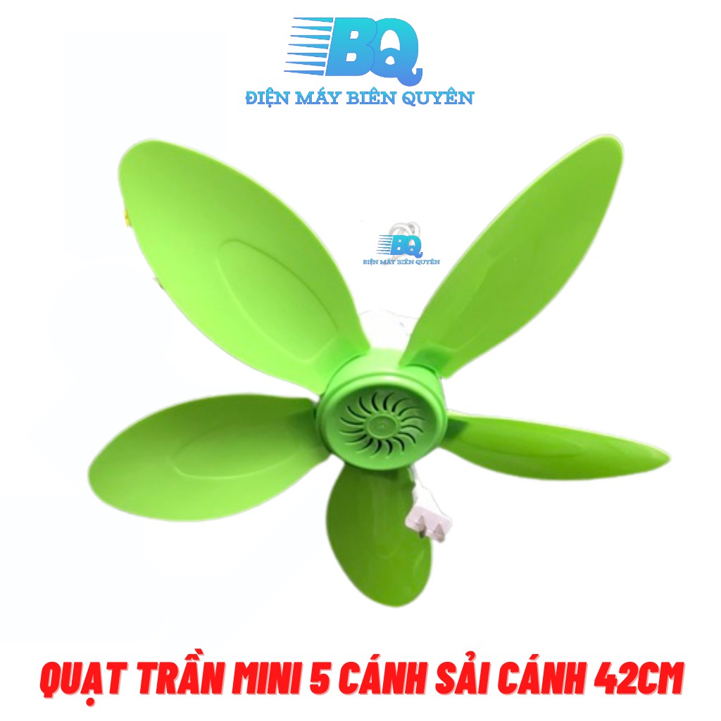Quạt trần mini sải cánh 42cm dây đồng sịn cực mát tiết kiệm điện