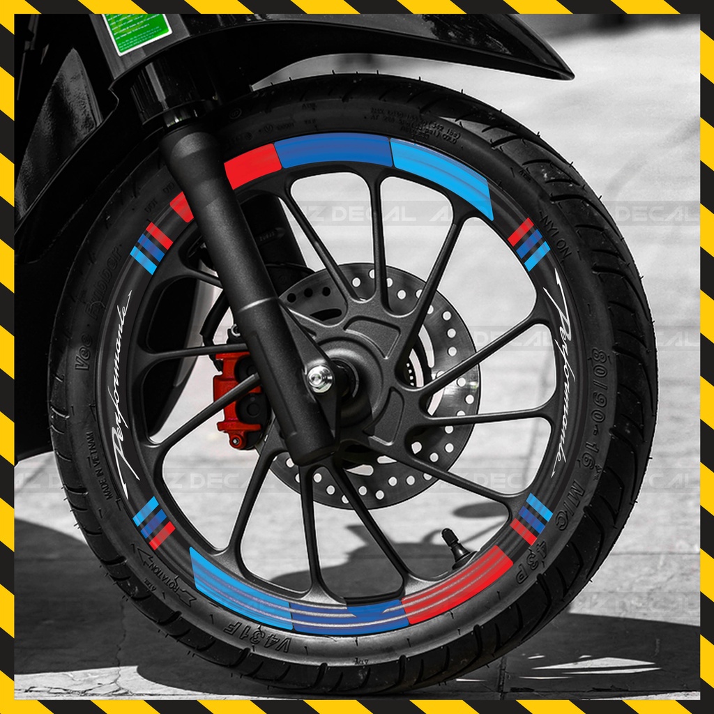 Tem Dán Kín Vành Chủ Đề MPerformance | FullV07 | Decal Dán Mâm Xe Máy Cao Cấp, Chống Nước, Bền Màu
