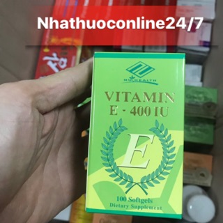 ✅VITAMIN E 400IU HỖ TRỢ LÀM ĐẸP DA,XOÁ NHĂN(100 viên)
