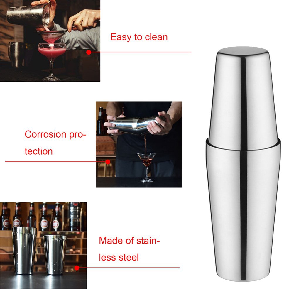 Bình lắc làm cocktail bằng thép không gỉ S75-9 600ML phong cách Boston