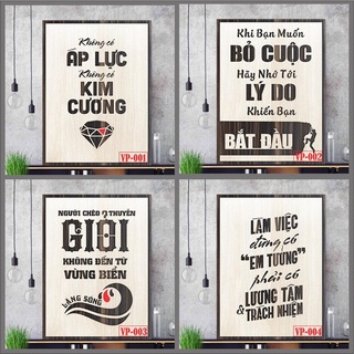 100 Tranh tạo động lực bằng gỗ tranh treo tường slogan trang trí văn phòng - Góc Nhà Gỗ