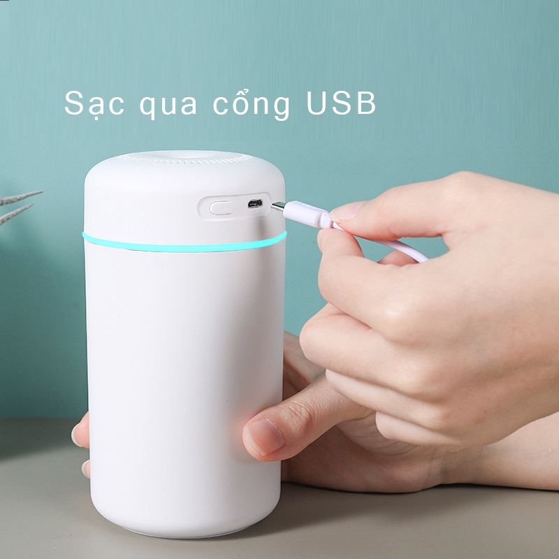 Rare department store, Máy phun sương xông tinh dầu tạo ẩm dung tích 420ml, nhỏ gọn, không gây tiếng ồn, có chế độ tự ng