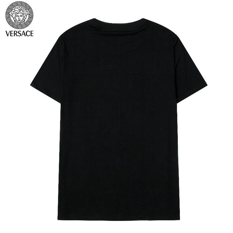 Áo Thun Tay Ngắn Chất Liệu Cotton Thêu Họa Tiết Versace Thời Trang Unisex