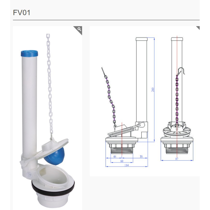 Bộ Xã Bồn Cầu Gạt Nước Cao Cấp HA Chính Hãng