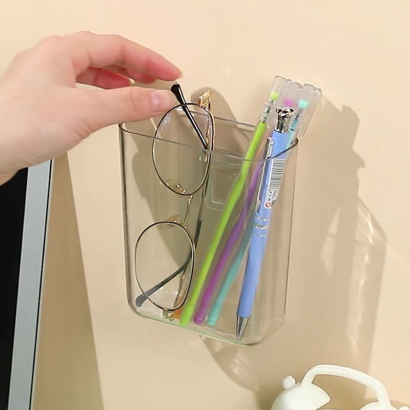 Hộp Đựng Đồ Dùng Gắn Tường Trong Suốt Đa Năng Tiện Dụng Cho Văn Phòng/ Ký Túc Xá