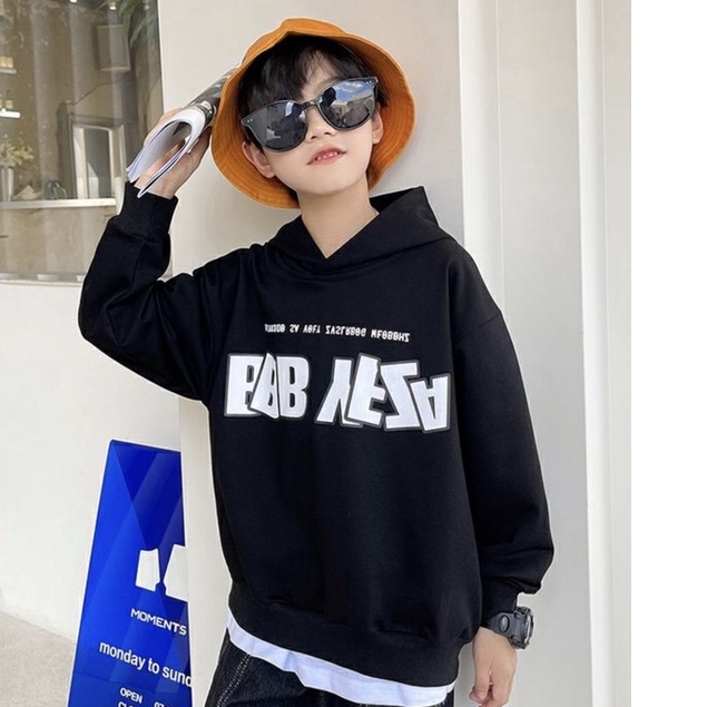 Áo khoác nỉ hoodie bé trai Con Xinh hình in AZFY,thời trang thu đông dành cho trẻ em từ 4 đến 10 tuổi