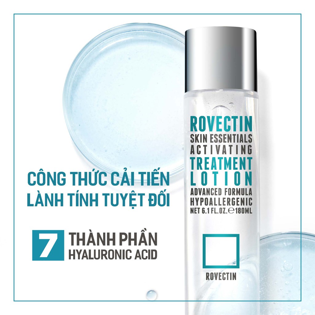 Nước cân bằng cấp ẩm và trẻ hóa da ROVECTIN Skin Essentials Activating Treatment Lotion 180ml