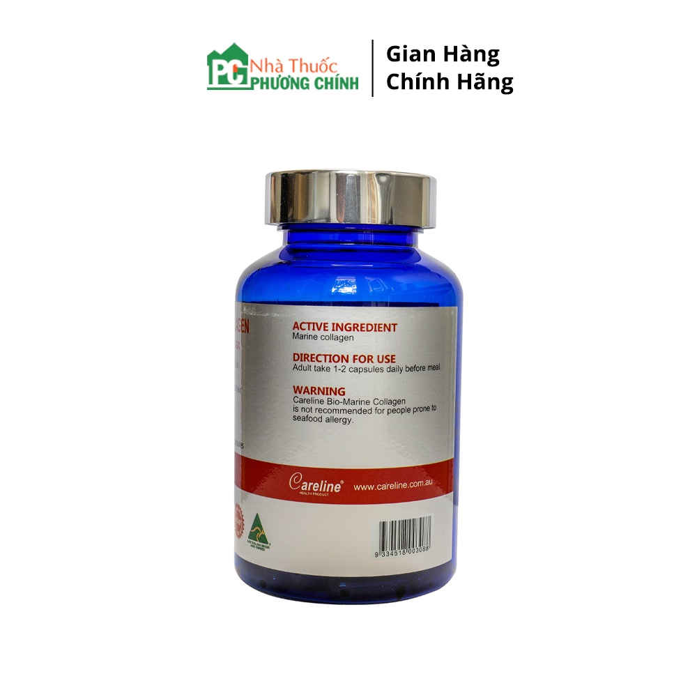 Viên Uống Bổ Sung Collagen Của Úc Bio-Marine Careline - Ngăn Ngừa Lão Hóa, Giảm Nếp Nhăn, Giúp Da Trắng Hồng Tự Nhiên