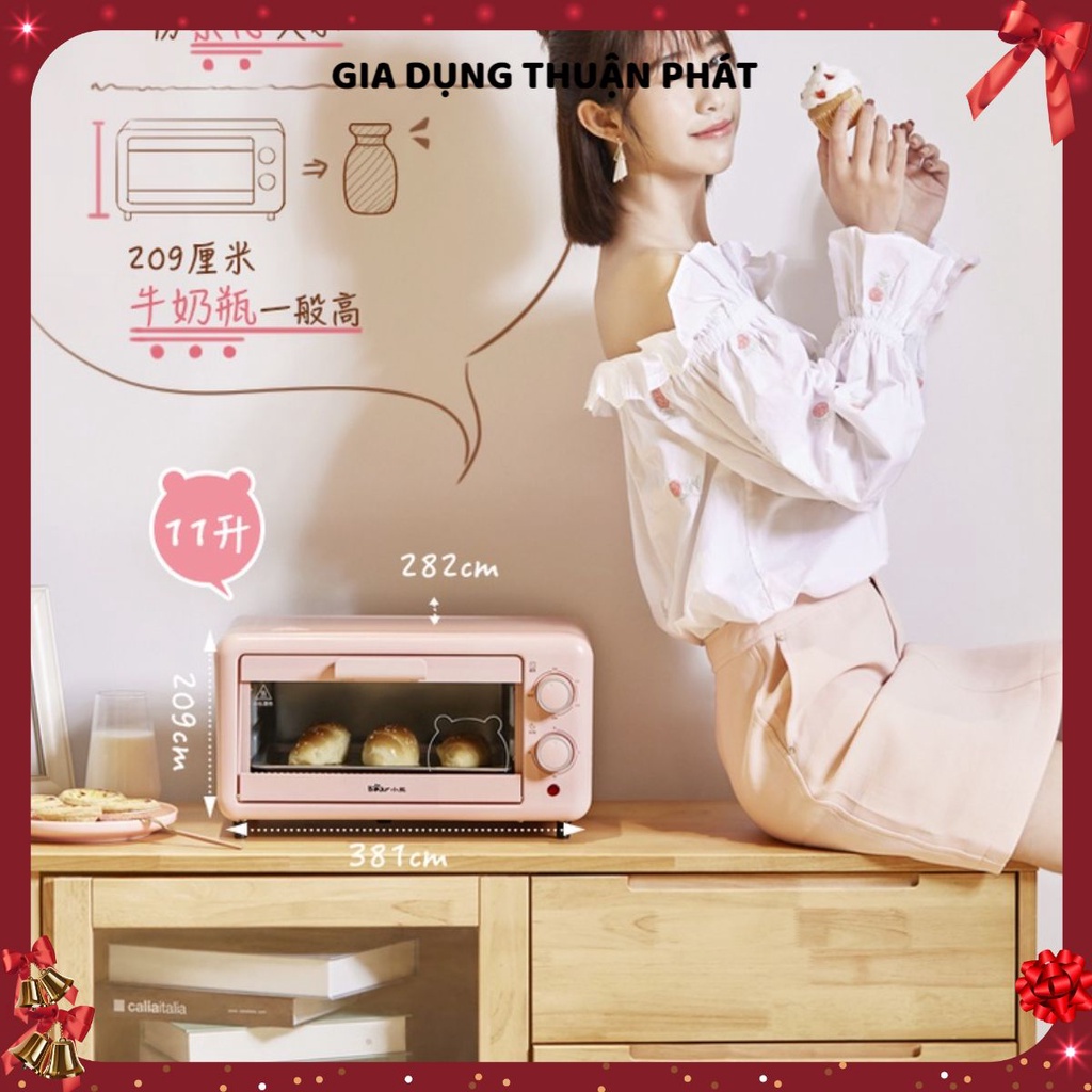 Lò nướng Bear DKX-D11B1, dung tích 11L, sử dụng để nướng bán và các loại thực phẩm