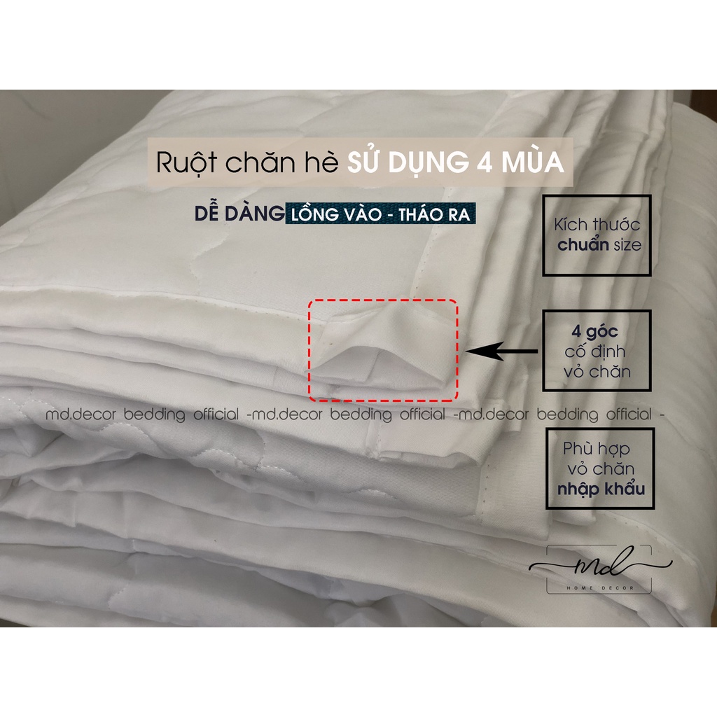Ruột chăn hè MD.Decor Bedding CH35 loại mỏng mát cao cấp, không gây nóng nực khó chịu kích thước 2mx2m3