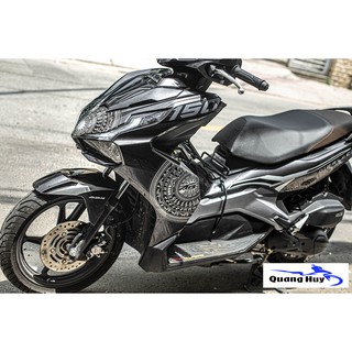 Tem trùm air blade đen xám hoa văn trống đồng đời 2020, độ team trùm ab dán phủ dàn áo xe xám đen rẻ đẹp
