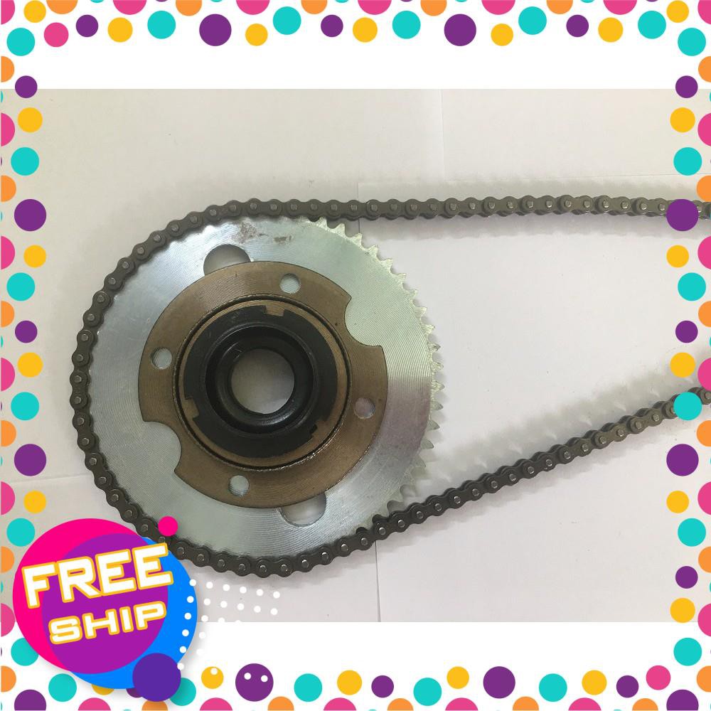 Trọn bộ nhông đĩa xích líp chế gắn xe đạp