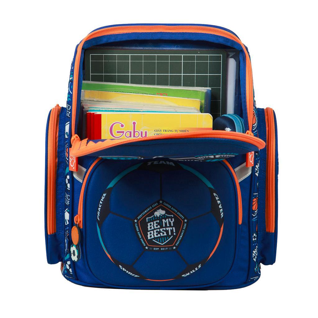 Balo chống gù cho bé trai Clever Hippo Fancy M Active Sport, balo học sinh tiểu học cho bé từ 22 - 38kg