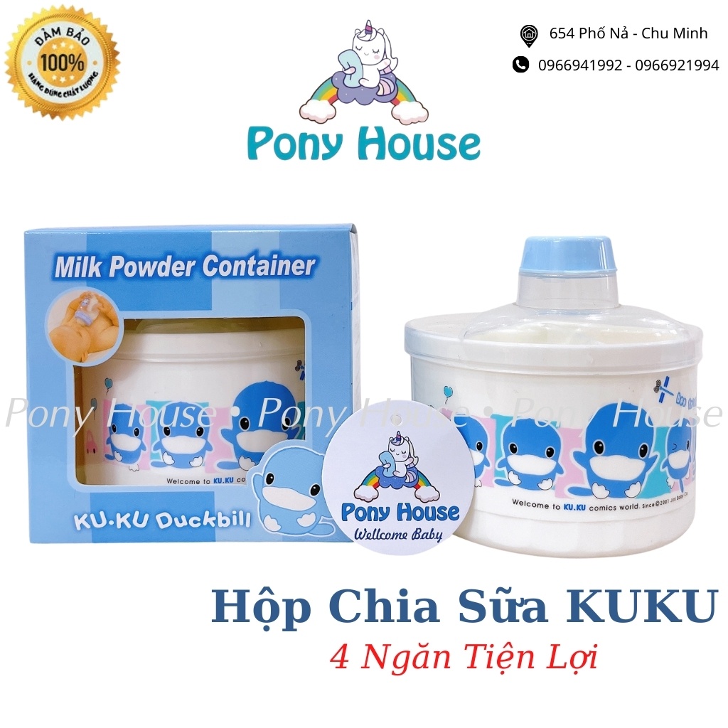 Hộp Chia Sữa KUKU - Hộp Đựng Sữa KU5310 - Chia 4 Ngăn Tiện Lợi Chính Hãng