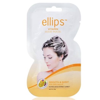 Kem ủ tóc giúp tóc mềm mượt óng ả Ellips Vitamin Hair Mask Smooth & Shiny 20g