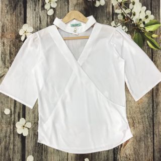ÁO ĐẮP CHÉO CỔ DÂY TRÒN