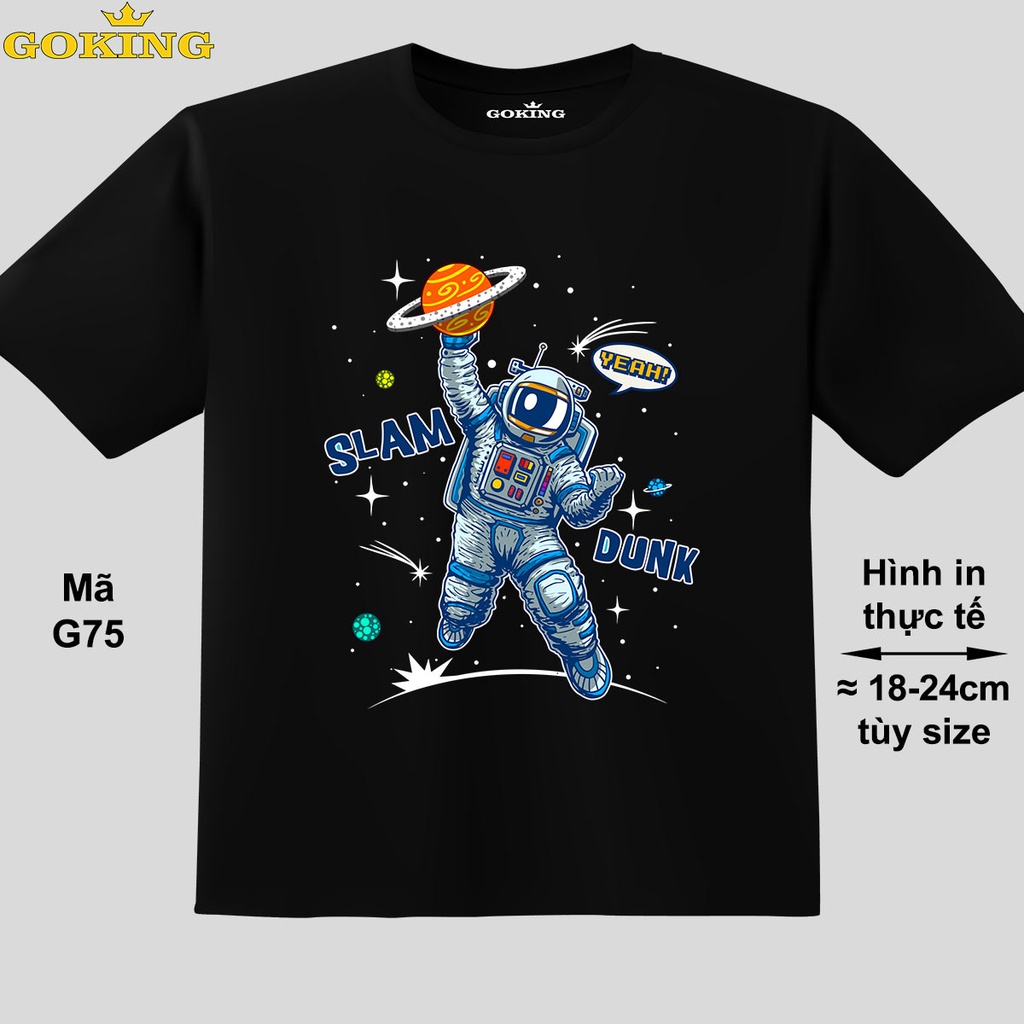 SLAM DUNK, mã G75. Áo thun trẻ em in siêu đẹp cho bé trai, bé gái. Áo phông thoát nhiệt GOKING hàng hiệu cao cấp