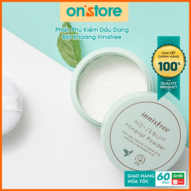 Phấn Phủ Kiềm Dầu Dạng Bột Khoáng Innisfree No Sebum Mineral Powder Hàn Quốc Chính Hãng, Phấn Phủ Lâu Trôi, Giá Rẻ  - 5g