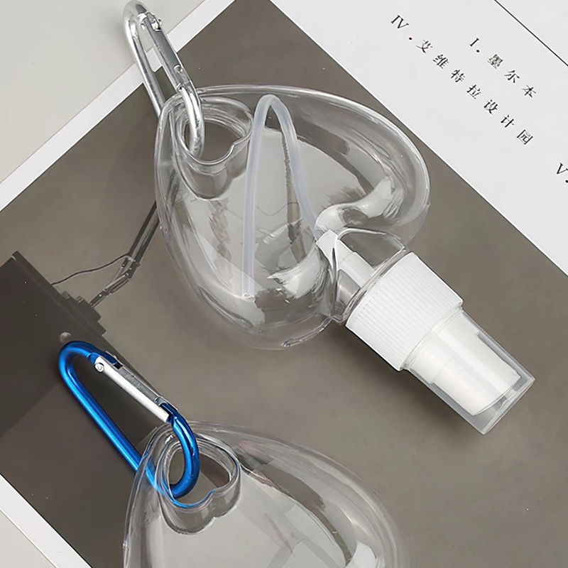 (Hàng Mới Về) 1 Chai Nhựa Rỗng Trong Suốt Đựng Nước Hoa 50ml Có Móc Treo Tiện Dụng