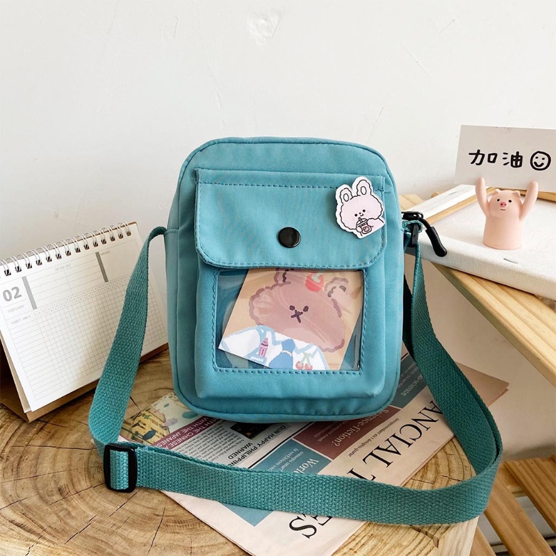 Túi Đeo Chéo Vai Bằng Da Nylon Trong Suốt Thời Trang Sành Điệu Cho Nữ