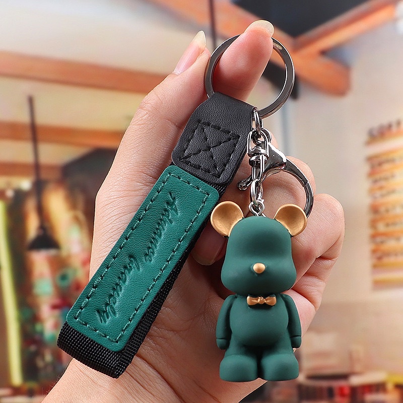 Móc Chìa Khoá Cute Gấu BearBrick, Móc Khoá Keychain Hình Gấu Dễ Thương