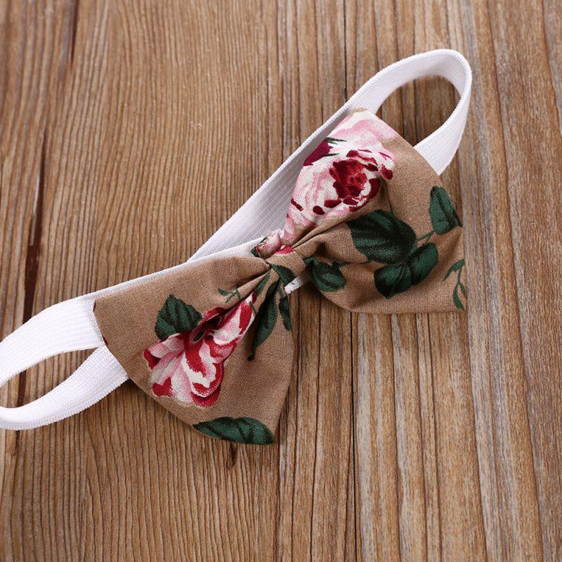 Bộ trang phục 3 món gồm áo liền quần tay ngắn + váy yếm in hoa + băng đô cho bé gái sơ sinh