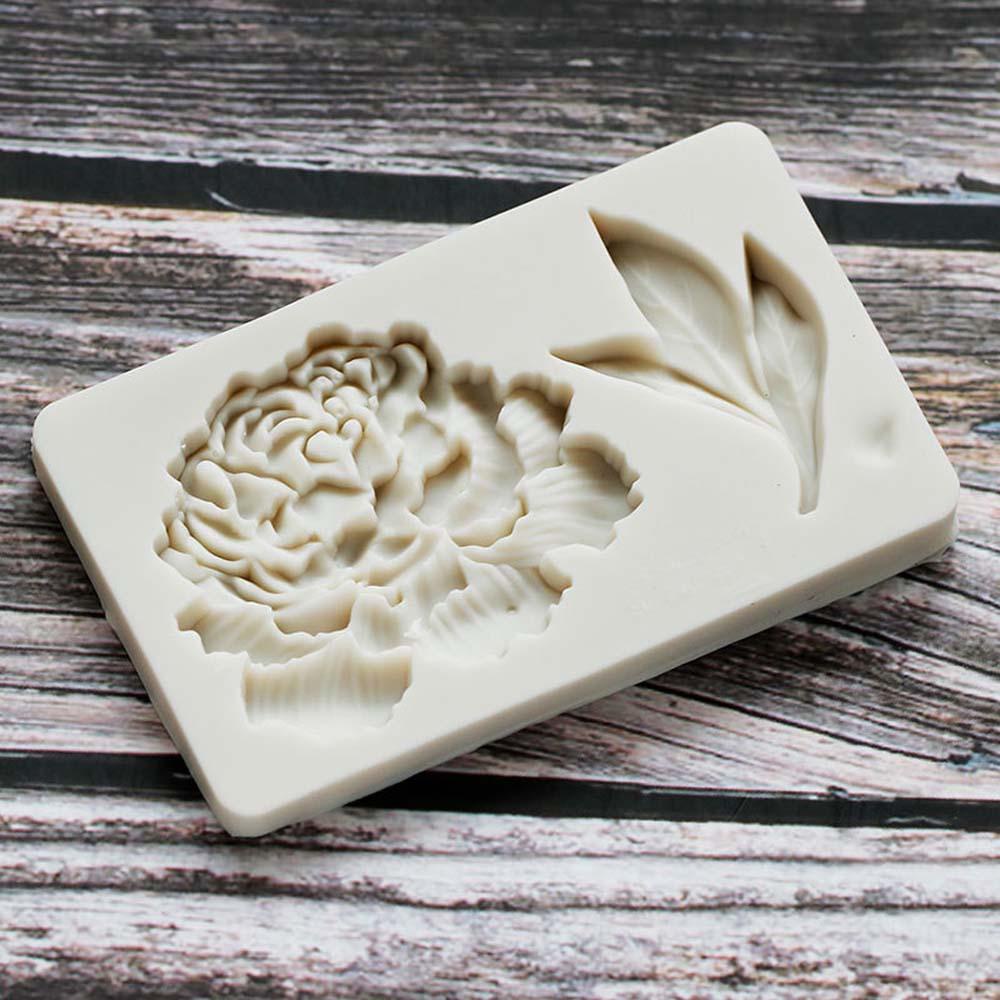 Khuôn Silicone Tạo Hình Làm Bánh Kẹo Hình Hoa Mẫu Đơn 3D