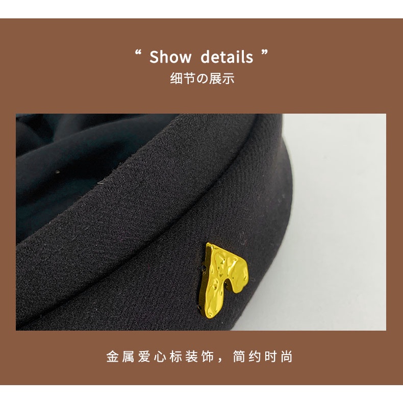 Mũ nồi vải len nhiều màu kiểu Pháp thanh lịch cho nữ