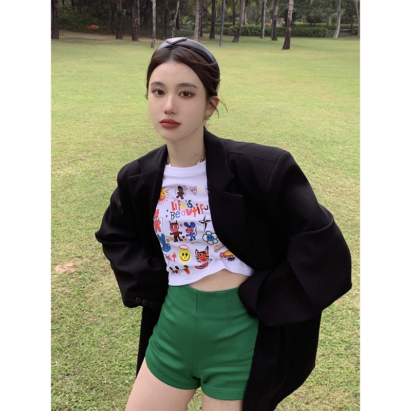 Áo Thun Nữ Ngắn Tay Cổ Tròn Thời Trang Hàn