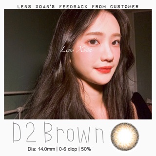 KÍNH ÁP TRÒNG D2 BROWN ( NÂU TRẦN SIÊU TỰ NHIÊN)