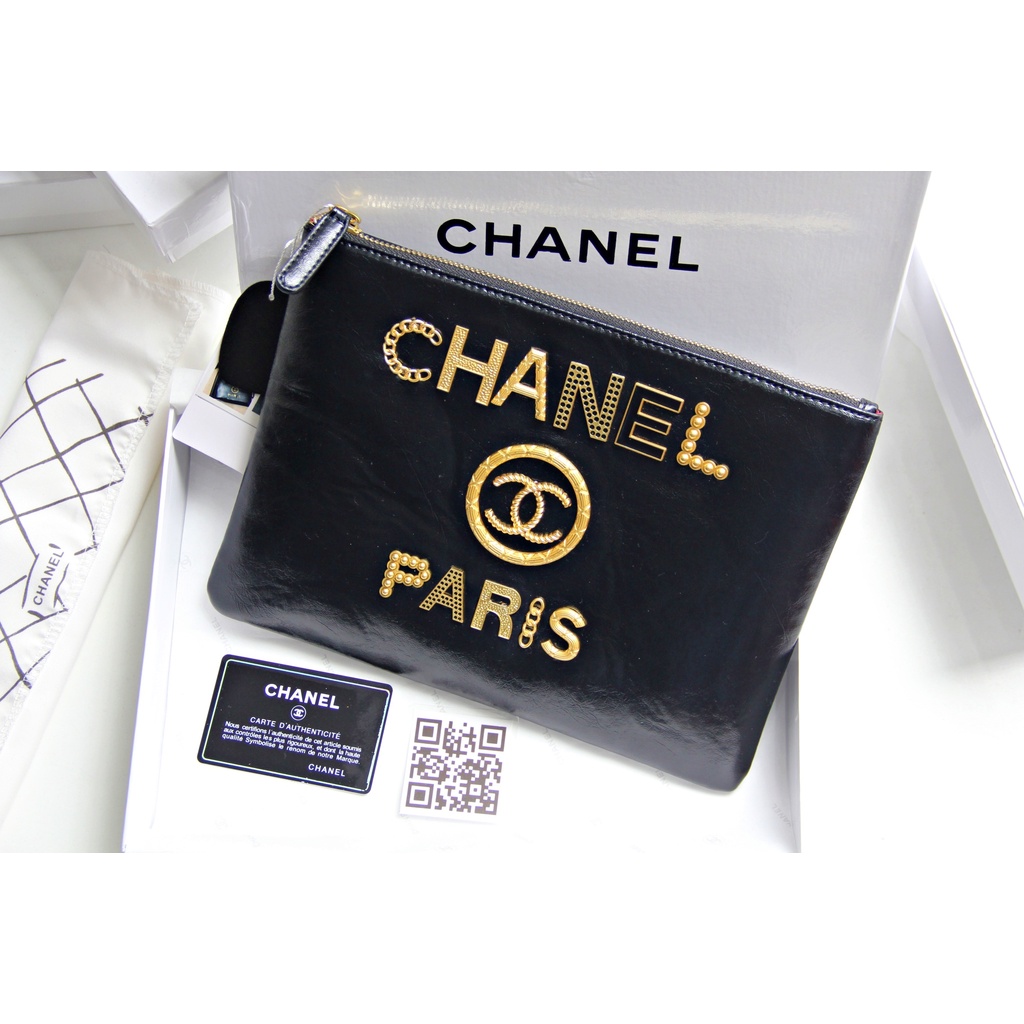 Túi Nữ Cầm Tay Dự Tiệc Charm Chữ Cao Cấp Có Hộp Hình Thật Hàng Sẵn