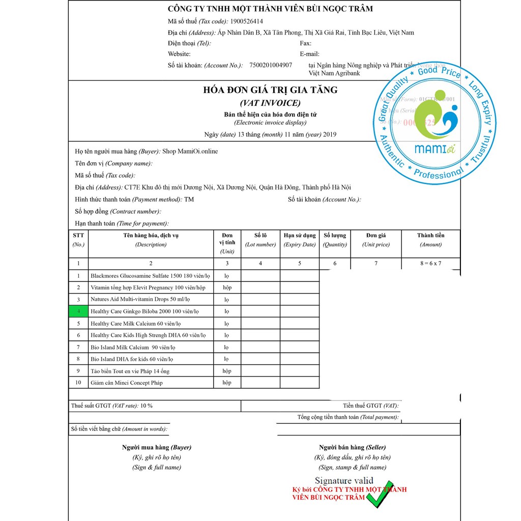 Viên bổ não (100v) tăng tuần hoàn máu não, trí nhớ cho bé từ 12 tuổi và người già Healthy Care Ginkgo Biloba 2000mg, Úc