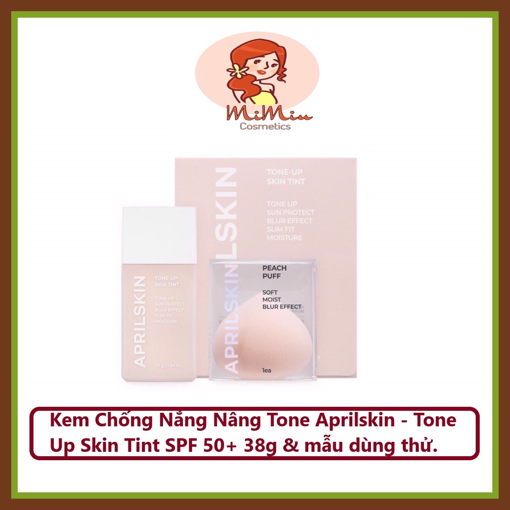 (Tuýp Full & mẫu dùng thử) Kem Chống Nắng Nâng Tone Aprilskin - Tone Up Skin Tint SPF 50+