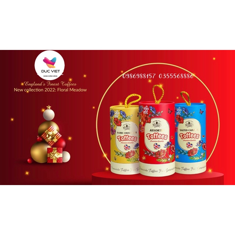 Kẹo walker's toffees lon 150g Anh quốc