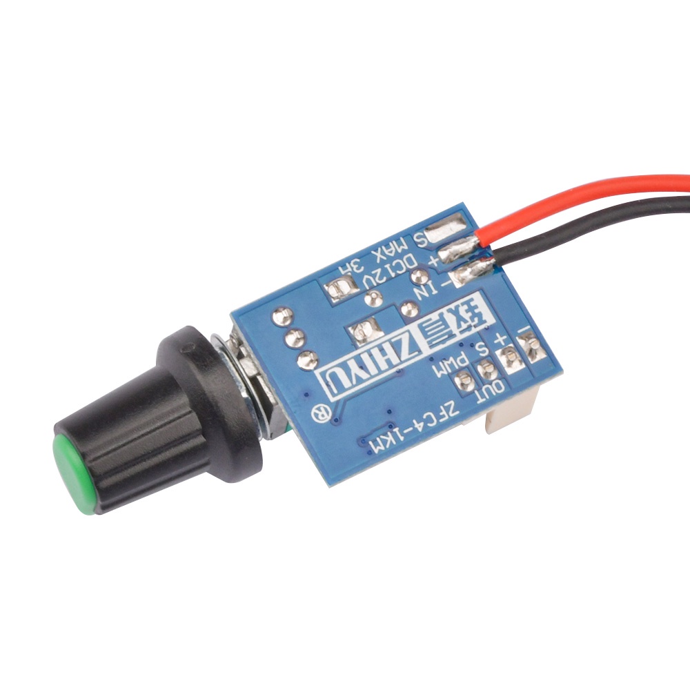 Thiết bị điều khiển tốc độ quạt DIYMORE bốn dây DC12v PWM có công tắc nút vặn và giảm tiếng ồn