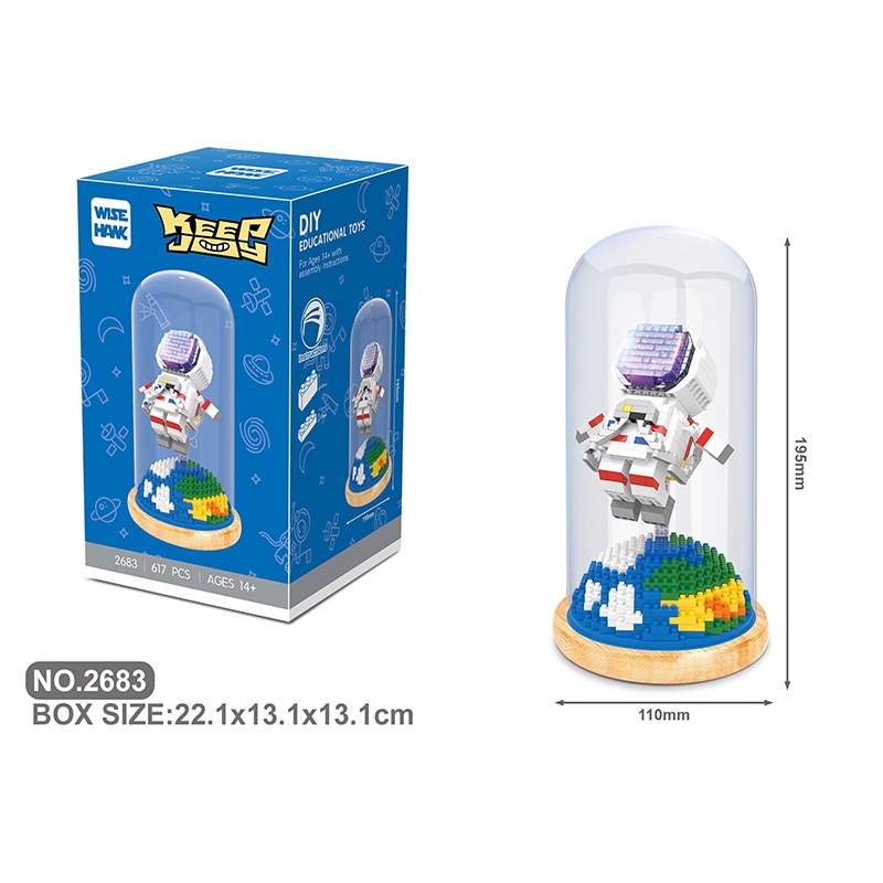 Bộ Đồ Chơi Lắp Ráp Mô Hình Phi Hành Gia Có Vỏ Bọc Dành Cho Trẻ Em