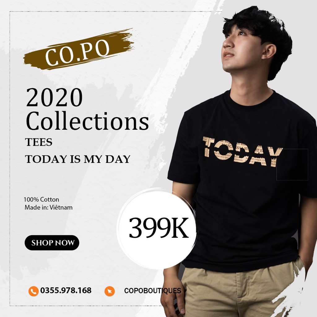 Áo Thun Unisex TEES - CO.PO - TODAY IS MY DAY – HÔM NAY LÀ NGÀY CỦA TÔI