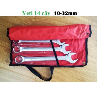 Bộ cờ lê YETI 14 chi tiết 10-32mm: 10, 11, 12, 13, 14, 15, 17, 19, 22, 24, 27, 30, 32mm