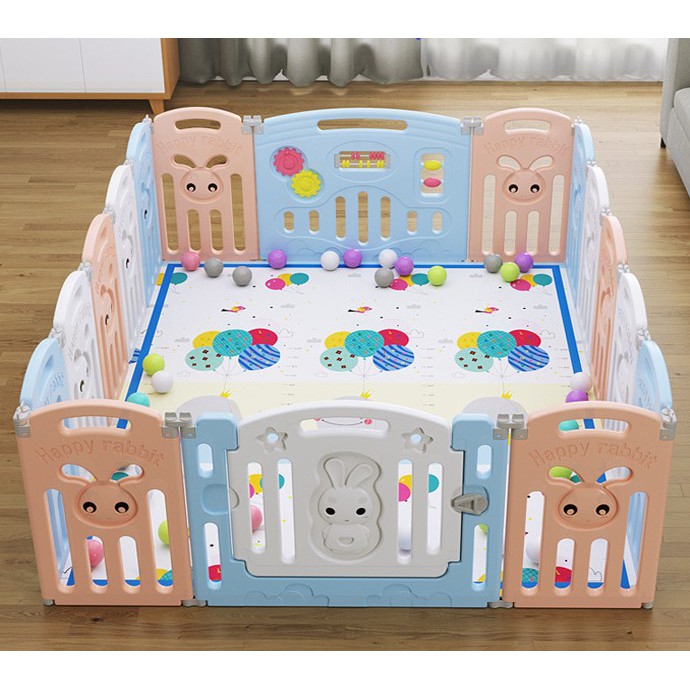 [Tặng thảm + 100 banh + Túi Lưới] Quây Củi Nhựa Kidswow Cho Bé