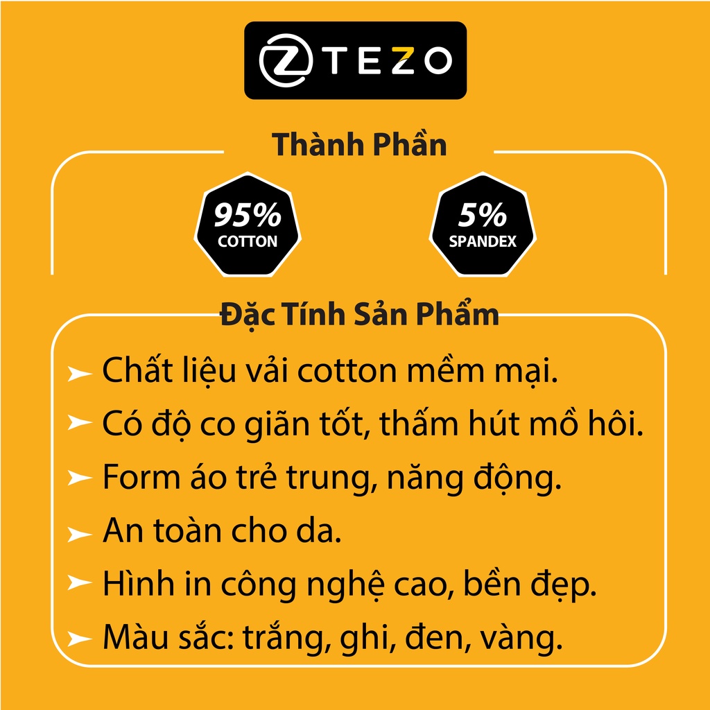 Áo phông nữ hoạ tiết in hình chứ Z cách điệu Tezo năng động thoải mái 2205APOT17