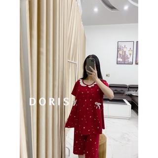 Bộ bầu và sau sinh cotton áo cộc quần lửng