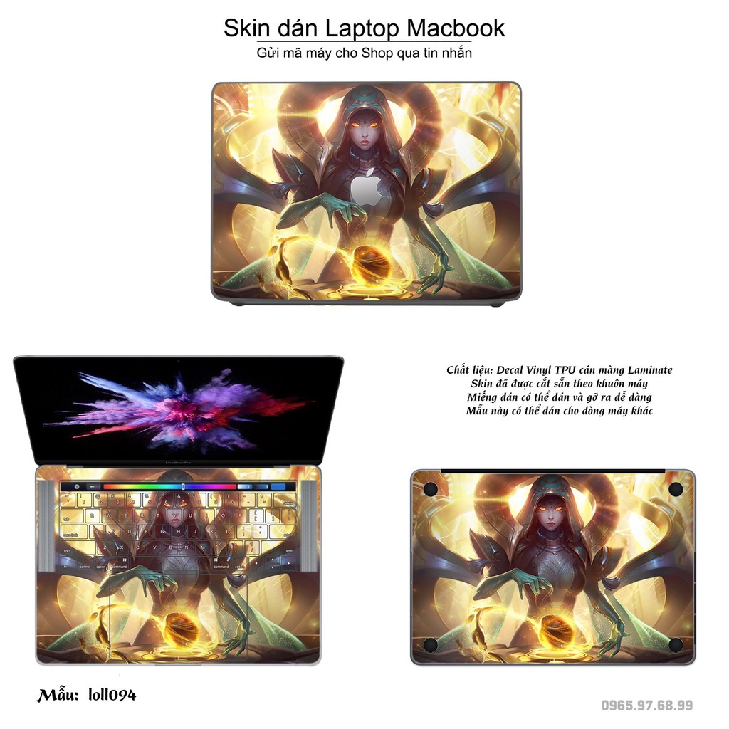 Skin dán Macbook mẫu Liên Minh Huyền Thoại (đã cắt sẵn, inbox mã máy cho shop)