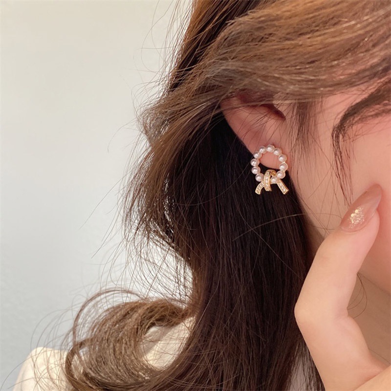 Bông Tai Bạc 925 Hình Hoa Đính Ngọc Trai Phong Cách Retro Thời Trang