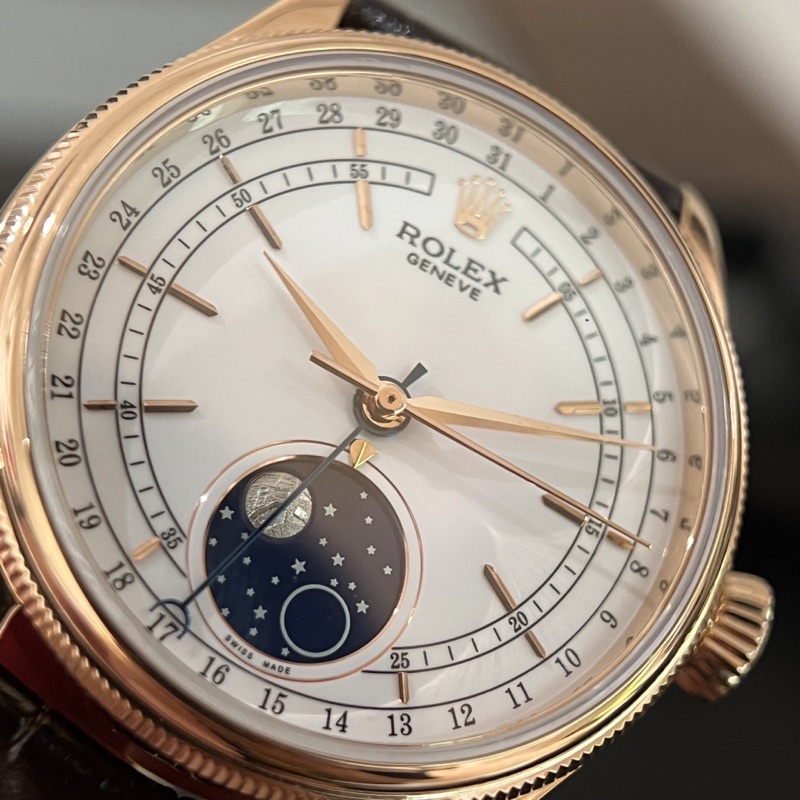 Đồng hồ nam rolex cellini moon nam nữ mặt kính 39mm máy cơ Thuỵ Sỹ 99% máy 3195