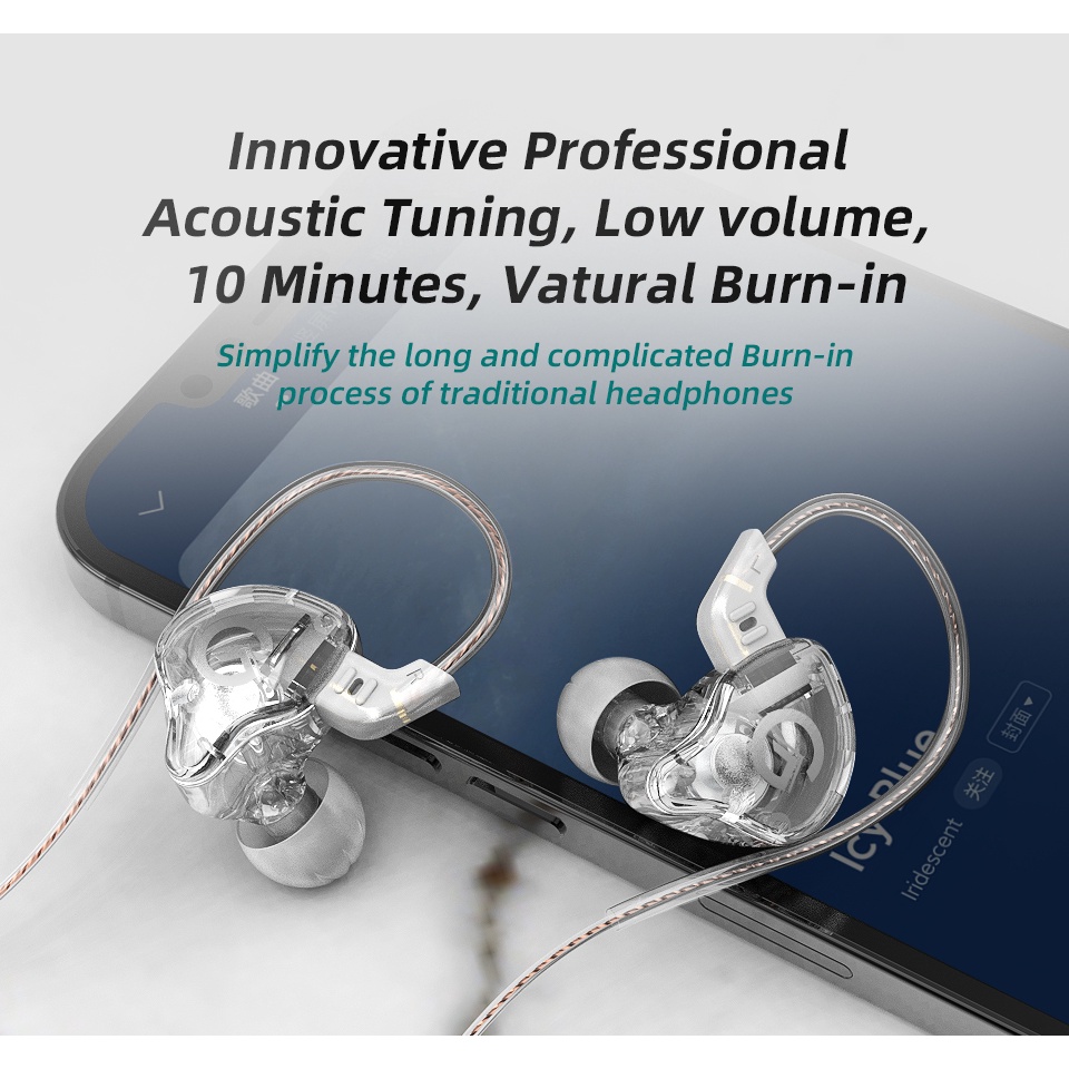 Tai Nghe Nhét Tai FAAEAL GK G1 Bằng Kim Loại Có Dây Tháo Rời Được Chống Ồn Phong Cách Thể Thao